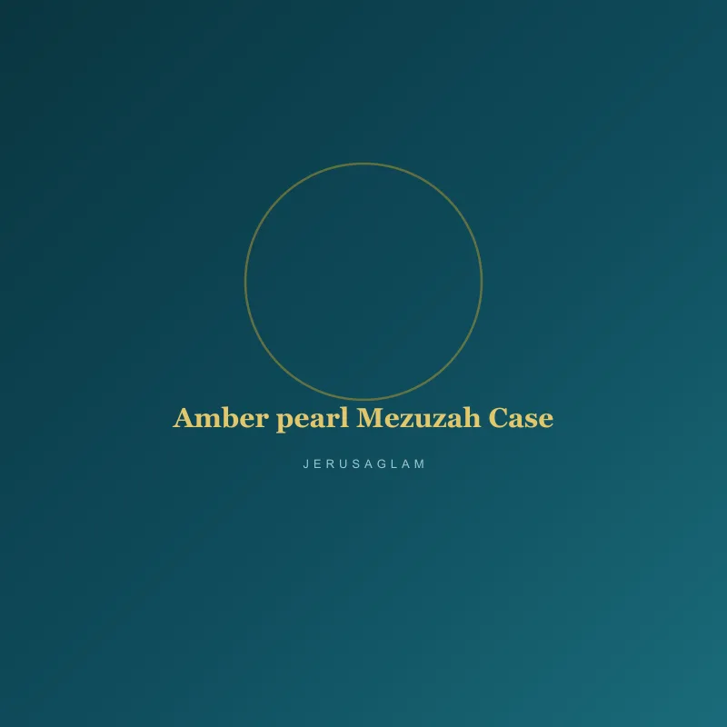 Amber pearl Mezuzah Case