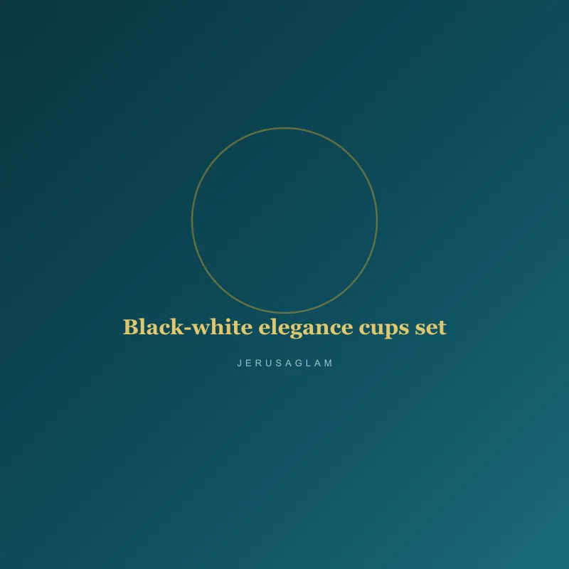 Black-white elegance cups set