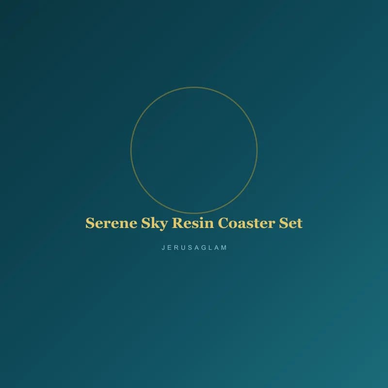 Serene Sky Resin Coaster Set
