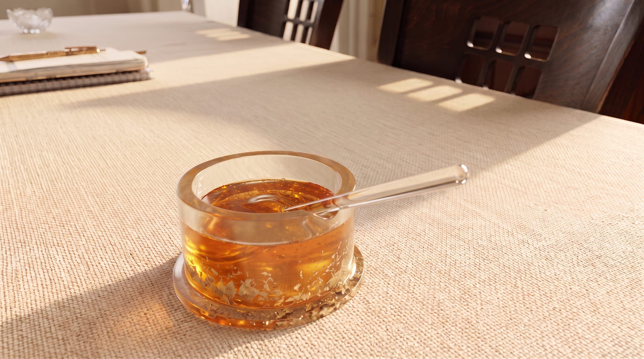 Golden radiance honey dish