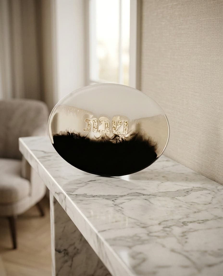 Midnight Shimmer Glass Challah Board