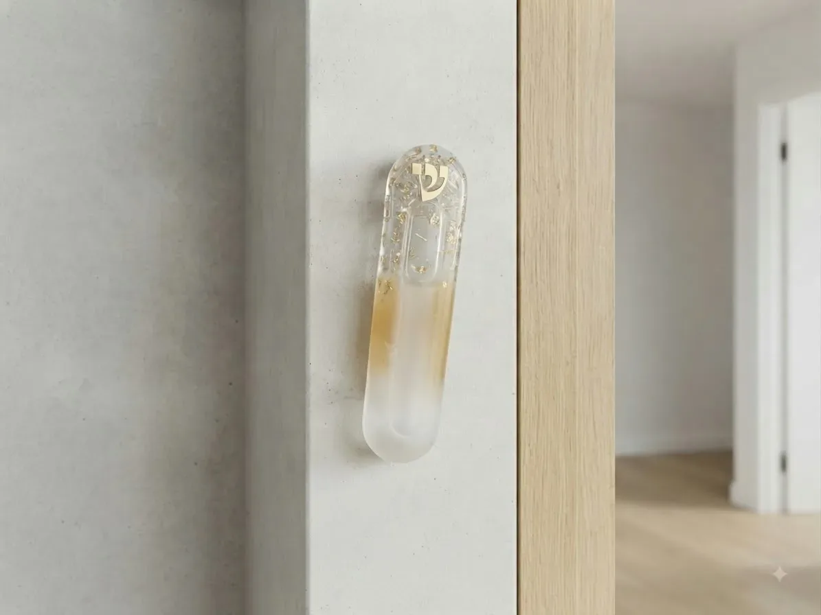 Amber pearl Mezuzah Case