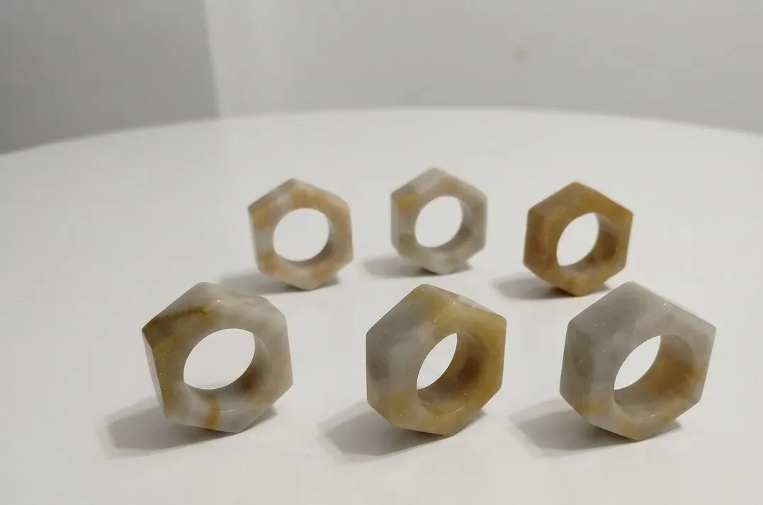Aurelia geometric napkin rings